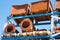 Steel pipe parts stacked for shipment at a factory, Israel