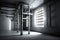 steel piping in empty room with creative lighting industrial modern 4.0