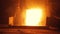 Steel Plant. Pouring Molten Metal