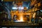 Steel production at the metallurgical plant