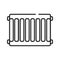Steel radiators of heating in the house black line icon on white background. Home heating. Pictogram for web page, mobile app,