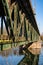 Steel railroad bridge over the Ruhr near Essen Kettwig