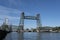 Steel railway lift King`s Dock Bridge Koningshavenbrug, De Hef, in Rotterdam, Netherlands