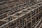 Steel rebar for reinforced concrete at building construction sit