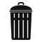 Steel recycle bin icon, simple style