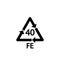Steel recycling symbol FE 40 , metals recycling code FE 40 , vector illustration