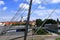 Steel ropes of cable-stayed Footbridge in Frankenberg, Saxony, Germany