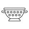 Steel sieve icon, outline style