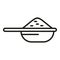 Steel spoon of wasabi icon outline vector. Sauce asian meal