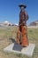 Steel statue of Bud Day, a famous cowboy of South Dakota.