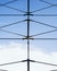 Steel string line structure Architecture details blue sky