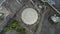 Steel structure of empty Victorian gas storage tank, Empty gasometer, Kingston upon Hull