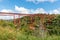 The steel structure of the Makatote viaduct in New Zealand