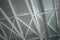 Steel structure skeleton with corrugated board proflinite of the ceiling.