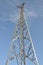 Steel telecommunication tower with antennas