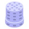 Steel thimble icon isometric vector. Needle protection cap