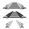 Steel train rail track profile symbol