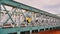 Steel Train Trestle with Passenger Train in Central London