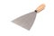 Steel trowel scraper or spatula wooden handle.