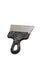 Steel trowel scraper or spatula wooden handle isolated