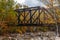 Steel truss railway bridge across Sawyer River at Bears Notch on Kancamagus Highway1