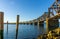 Steel truss railway bridge across Tauranga harbour