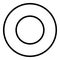 Steel washer icon, outline style