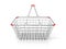 Steel wire shopping basket. Front view