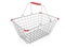 Steel wire shopping basket isolated