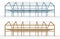 Steel and wooden beam framework building scheme