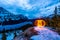 Steel wool burning above peyto lake