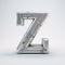 Steelpunk-inspired 3d Letter Z Illustration On Grey Background