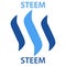 Steem Coin cryptocurrency blockchain icon. Virtual electronic, internet money or cryptocoin symbol, logo