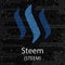 Steem cryptocurrency background