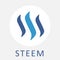 STEEM decentralized blockchain-based social media platform criptocurrency vector logo