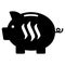 Steem Icon On Piggy Bank Isolated