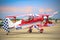 Steen Skybolt aerobatic airplane performing a demonstration flight at Timisoara Airshow, Romania