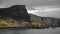 Steep cliff coast on a overcast day