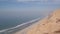 Steep cliff, rock or bluff, California coast erosion. Torrey Pines park overlook