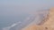 Steep cliff, rock or bluff, California coast erosion. Torrey Pines park overlook