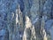 Steep cliffs and sharp rocks on the Gamsgrat alpine mountain - Malbun, Liechtenstein