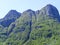 Steep cliffside covered in green forest at Western