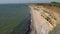 The steep coast of the island. Berezan Borysthenes; Pirezin is an island in the Black Sea