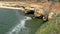 The steep coast of the island. Berezan Borysthenes; Pirezin is an island in the Black Sea at the entrance of the Dnieper-Bug