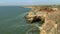 The steep coast of the island. Berezan Borysthenes; Pirezin is an island in the Black Sea at the entrance of the Dnieper-Bug