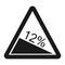 Steep descent sign line icon