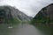 Steep glacial mountains and valley in Tracy Arm Fjord, Alaska