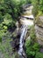 Steep gorge waterfall above Taughannock falls