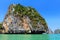 Steep limestone island