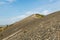 Steep mountain road. Ascent to the Pious Cross, Karabash. Chelyabinsk region, the dirtiest city on Earth